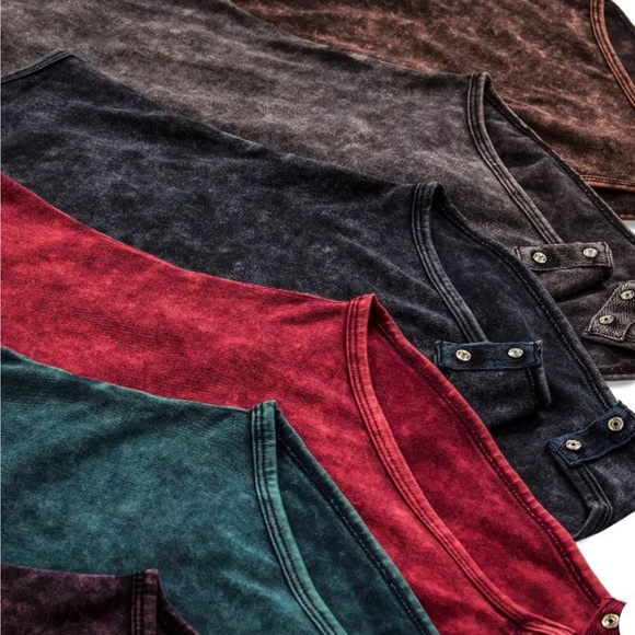 MINERAL WASH RACERBACK TANK BODYSUIT W/ SNAP CLOSURE - Picture 3 of 12